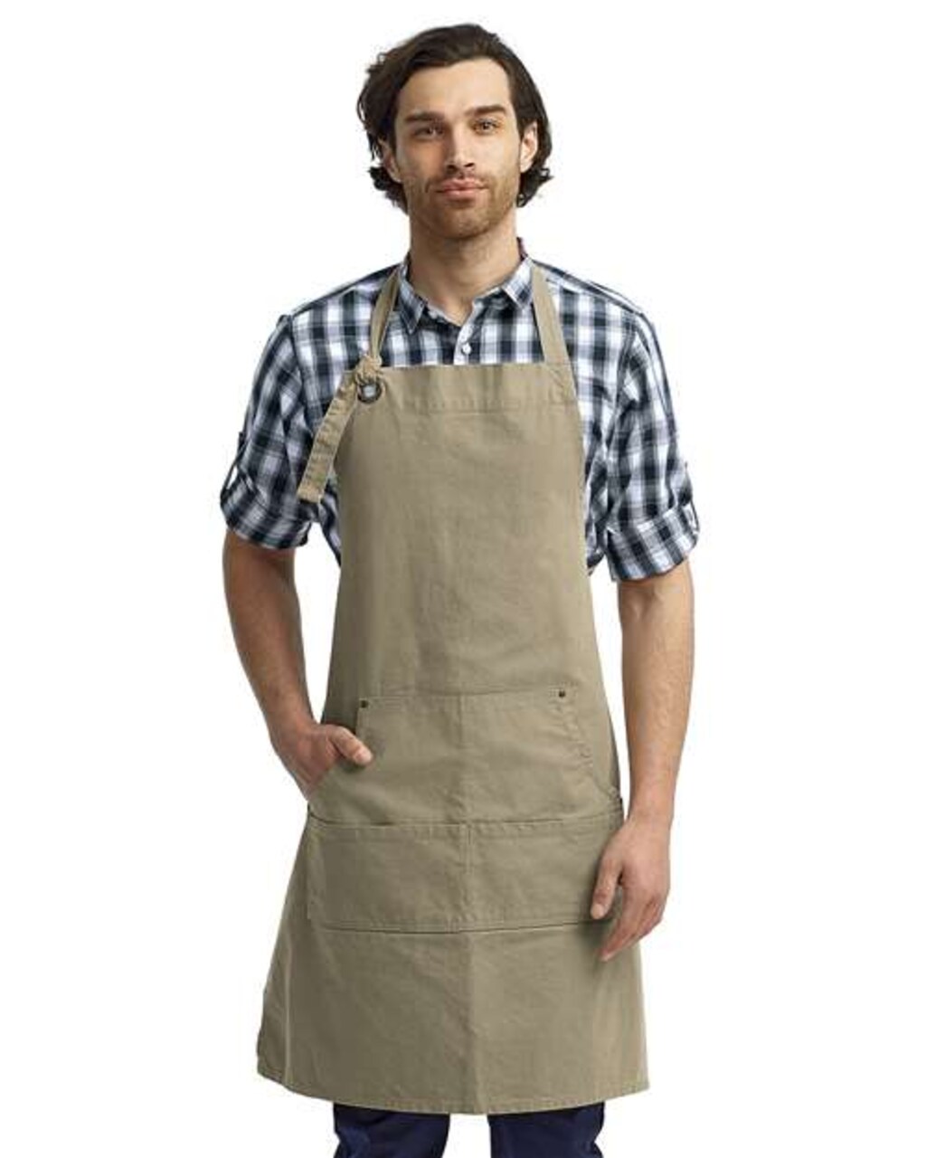 Artisan Collection by Reprime® Calibre Heavy Cotton Canvas Pocket Apron with Adjustable Neck Strap